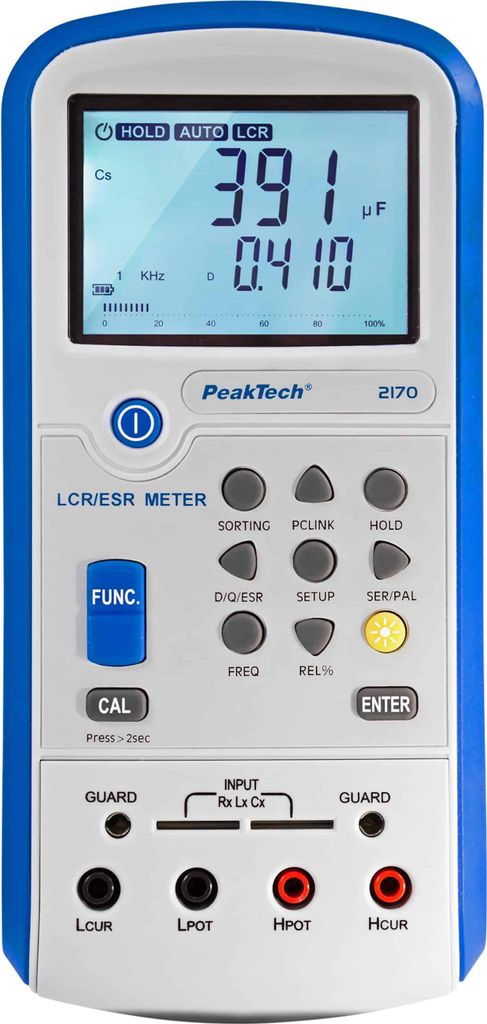 PEAKTECH LCR-/ESR Meter, P 2170, 100 Hz - 100 kHz, mit USB