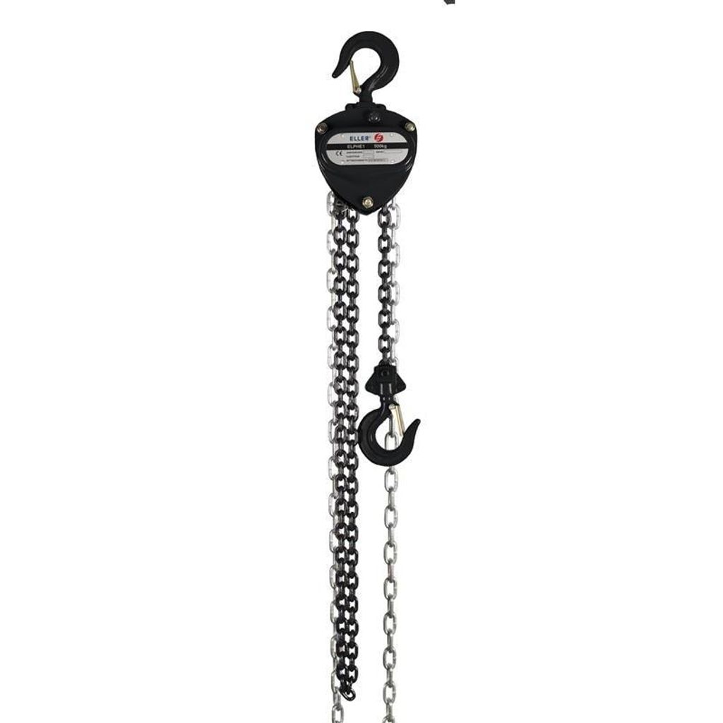 Eller PHE1 Manual Chain Hoist 1000 kg Hubhöhe 8 m - Keine Überladungssicherung