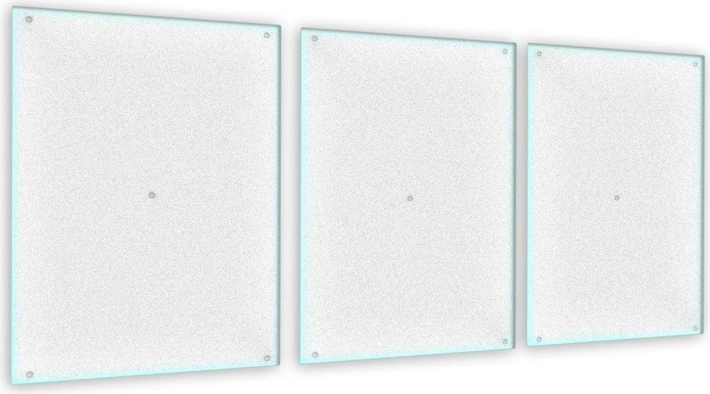 Herdabdeckplatte Glaskeramikkochfeld-Abdeckung 90x52 3-Teilig Milchglas Spritzschutz Deko