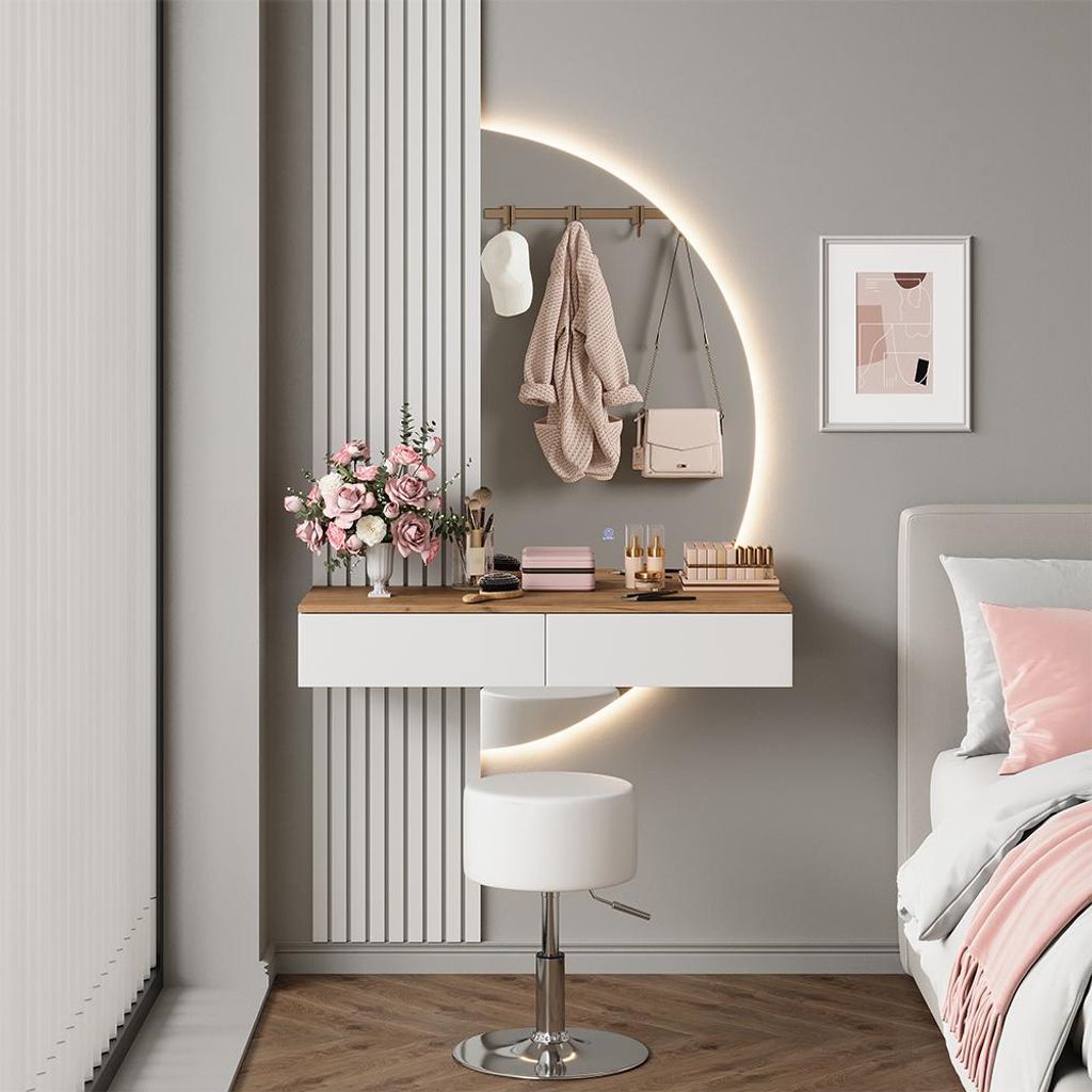 Vicco Schminktisch Melina, 100 cm mit LED-Spiegel und Produktbild 