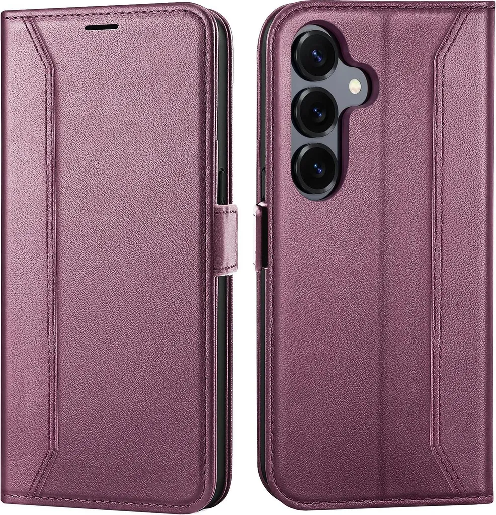 Cover Per Xiaomi Redmi Note 13 5G Con Anello Porta E Specchio - Custodia Morbida TPU Trasparente Con Paillettes Viola, Antiurto - 3