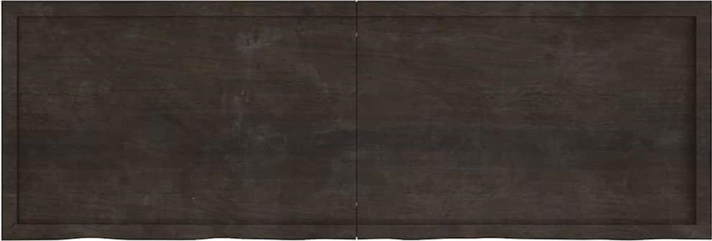 vidaXL Tischplatte Dunkelbraun 180x60x(2-4)cm Massivholz Eiche