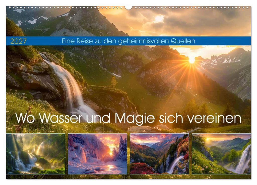 Wo Wasser und Magie sich vereinen (Wandkalender 2027 DIN A2 quer), CALVENDO Monatskalender