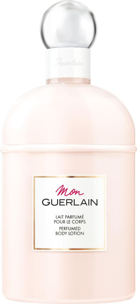 A product shot of a bottle of Guerlain Mon Guerlain Perfumed Body Lotion.