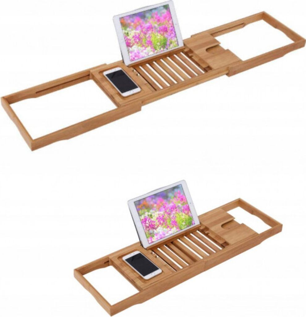 Nastaviteľná polica na vaňu z bambusu 5Five 0912, 105 cm Obrázok produktu 