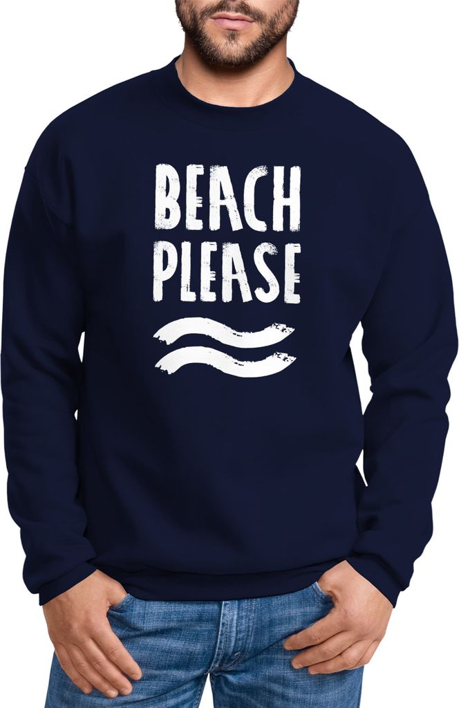 Sweatshirt Herren Beach please Rundhals-Pullover Neverless navy XS