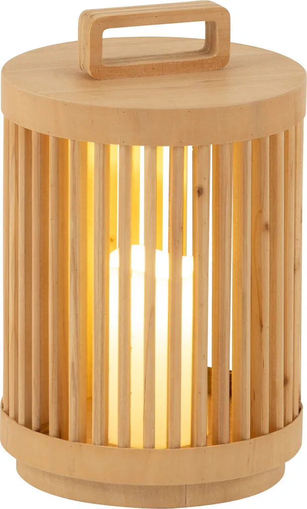 Lampe à Poser LED en Bois Naturel Décor Sapin pour Ambiance Cosy