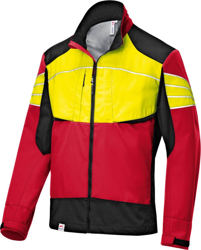 Kübler Forest Ultrashell Jacke rot/warngelb Gr. 3XL