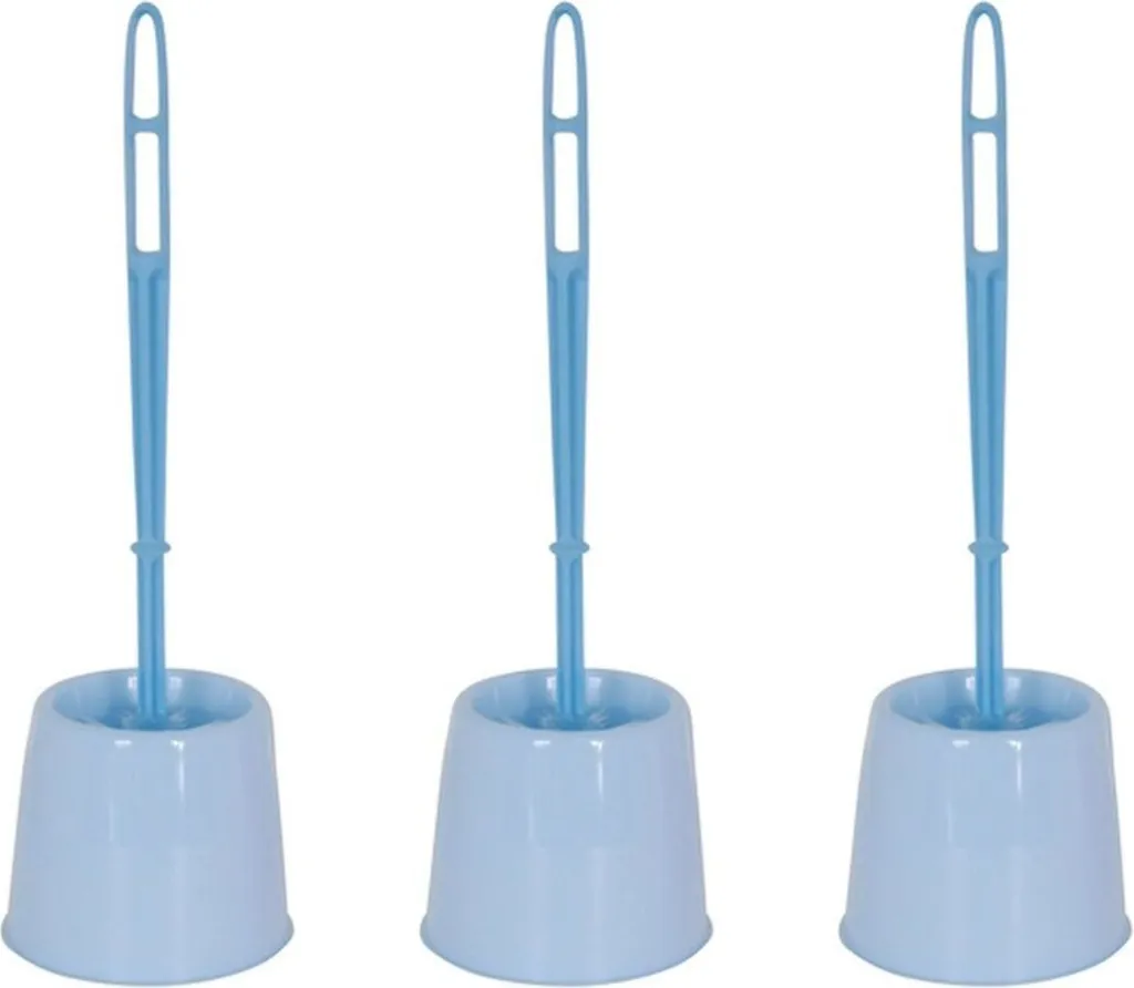 Set 3 MSV Spazzole WC Blu - Pulizia Igienica Sotto il Bordo Water