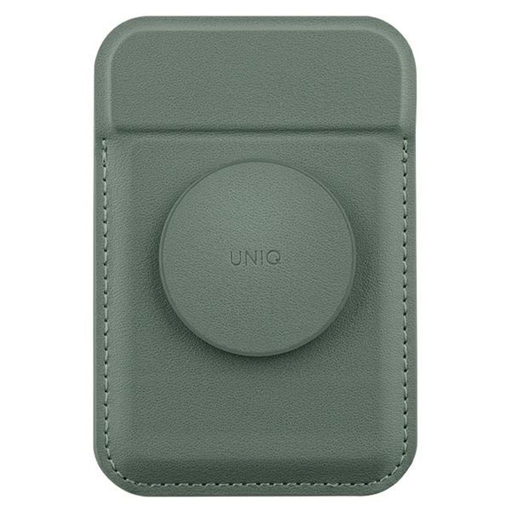 Uniq Flixa Magnetisches Kartenetui mit Halter Grün/Lichen Grün Magsafe