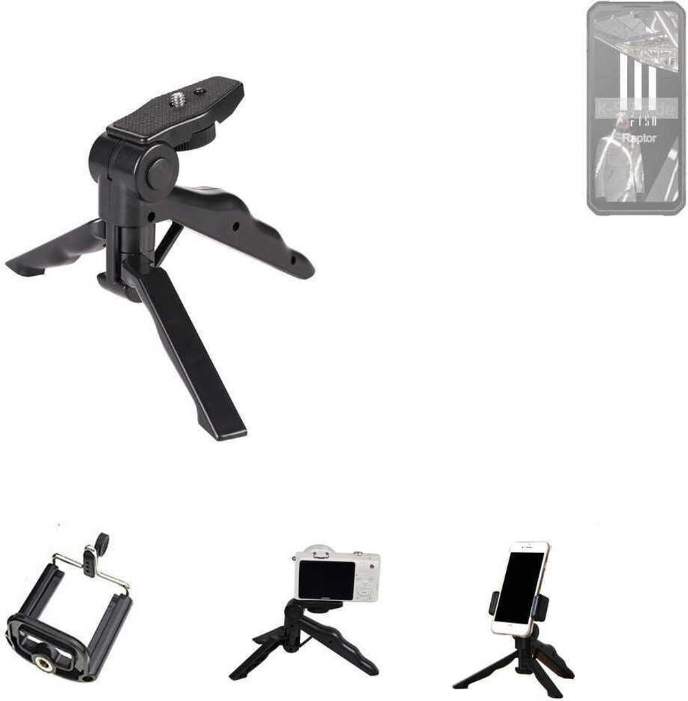 K-S-Trade Stativ Tisch-Ständer Dreibein Handy-Stativ Ständer kompatibel mit iiiF150 Raptor Mini-Stativ Smartphone Tripod Handy-Stativ aus Plastik