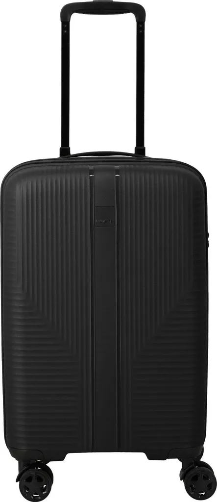 Valise Cabine Gain de Place - Air Stripe Slim 55 cm 4 Roues Noir