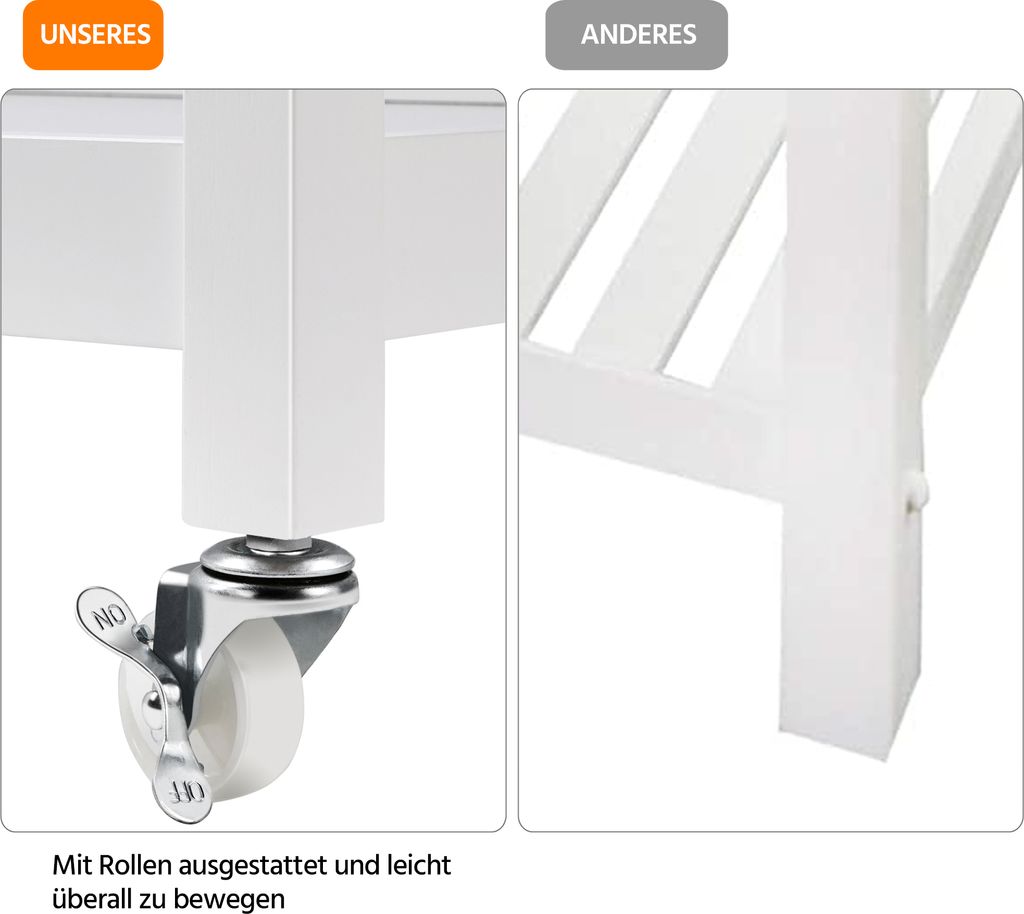 Yaheetech 2 Ebene Küchenwagen mit Rollen Servierwagen mit Produktbild 15