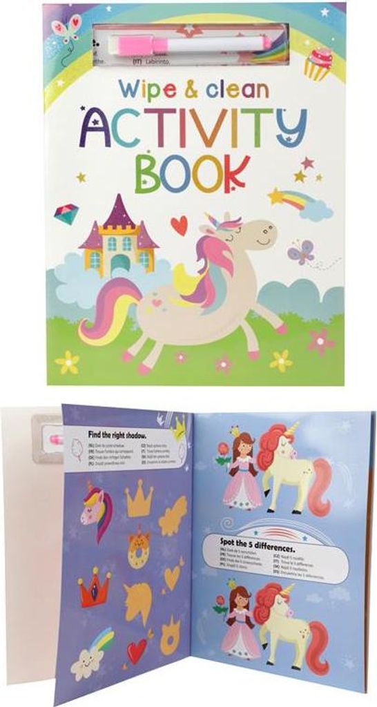 Toi-toys wiederverwendbares Aktivitätsbuch Einhorn
