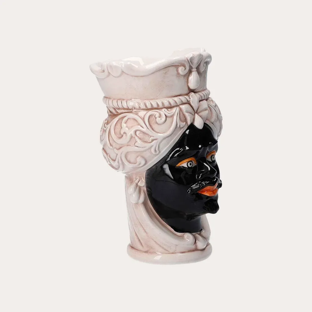 Petit Vase Déco Testa di Moro pour Centre de Table et Étagère Moderne - 5