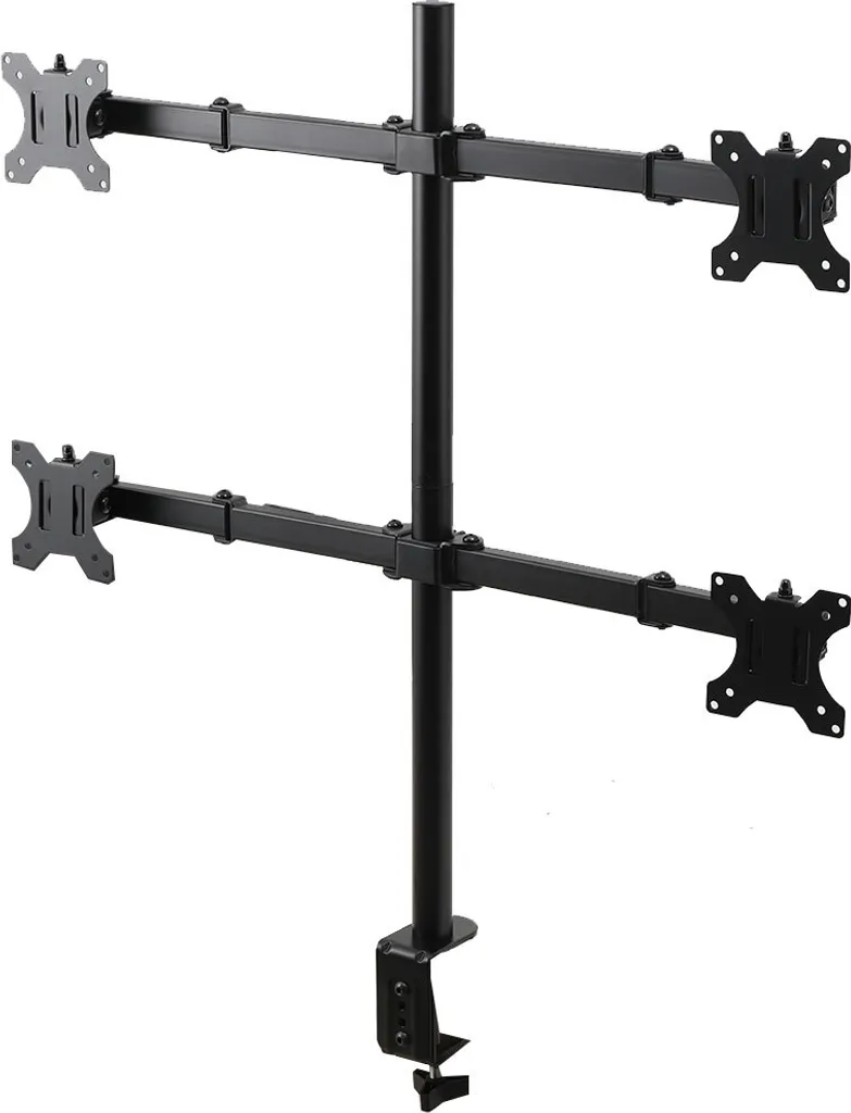 Support Écran LCD Quad réglable en hauteur avec Rotation 360 Degrés