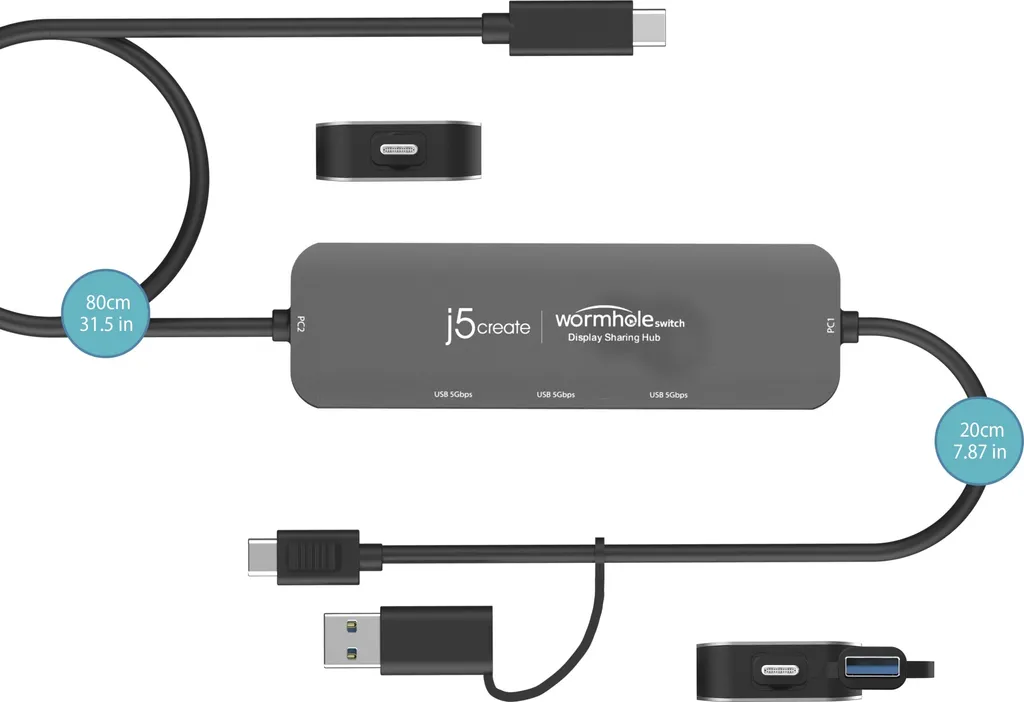 Station d'Accueil Multi-Écran j5create JCH462-N Hub USB-C Adaptateur - 9