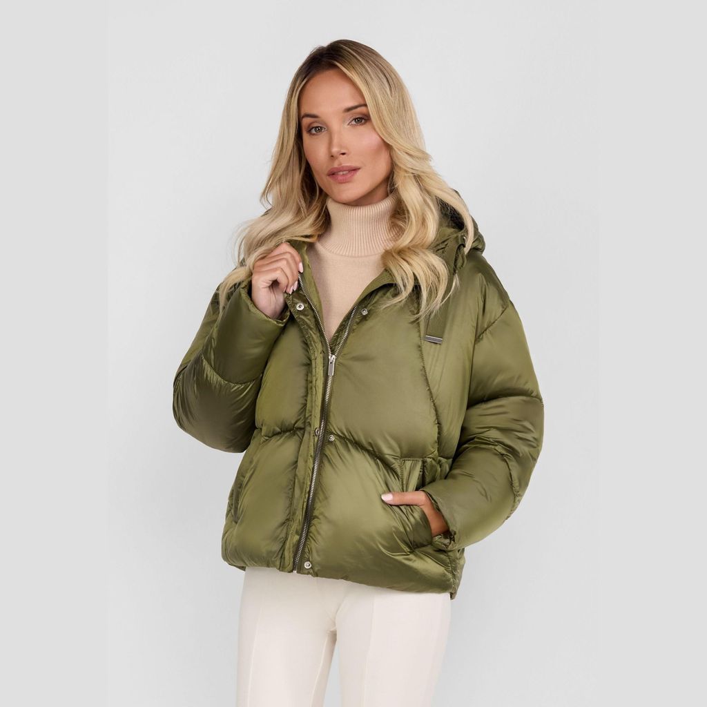 Minoti Steppjacke wattiert Kapuze Khaki Gr. Large für Mädchen