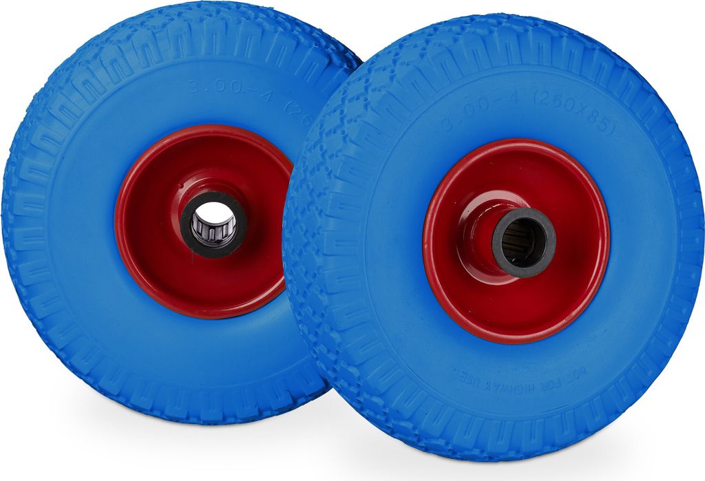 relaxdays Sackkarrenrad Vollgummi im 2er Set Produktbild 1