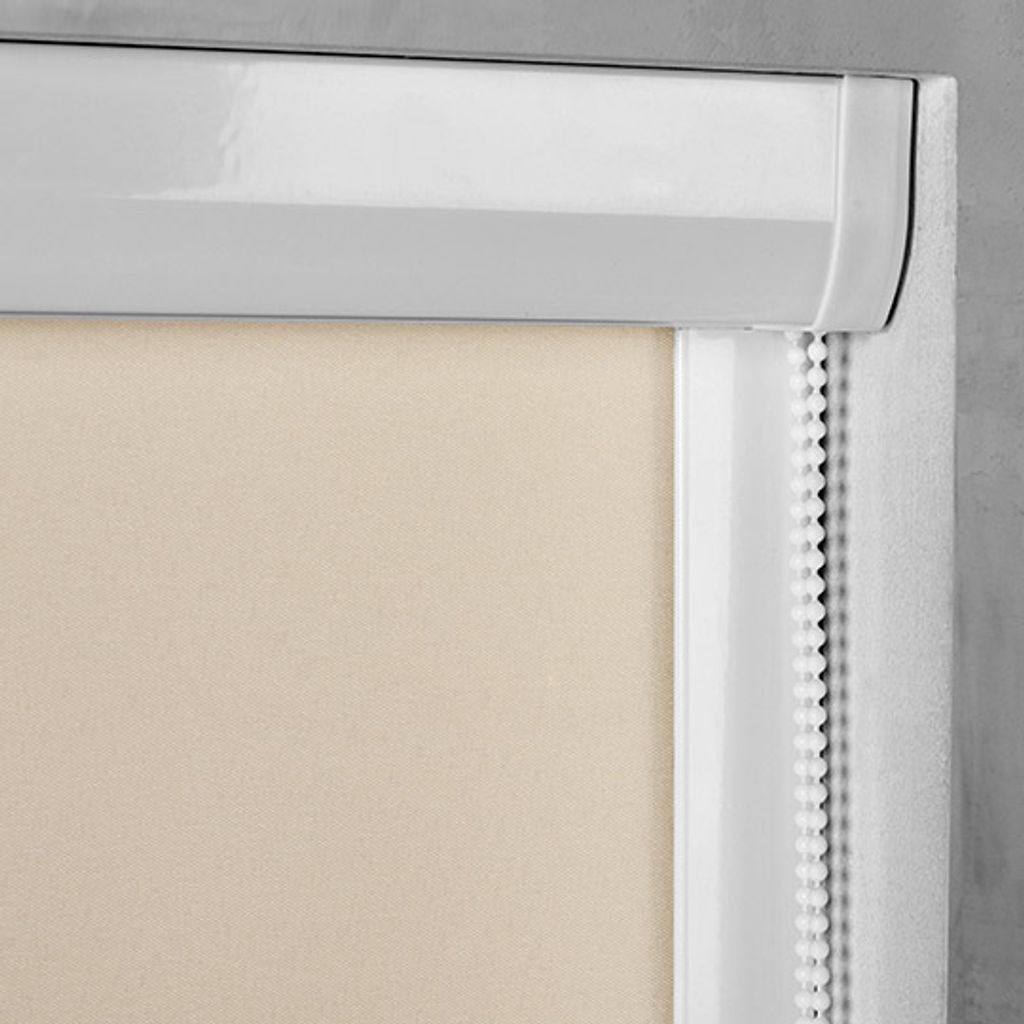 Kassettenrollo in Sand, verdunkelnd, Höhe 175 cm, Hellbeige 40 x 175