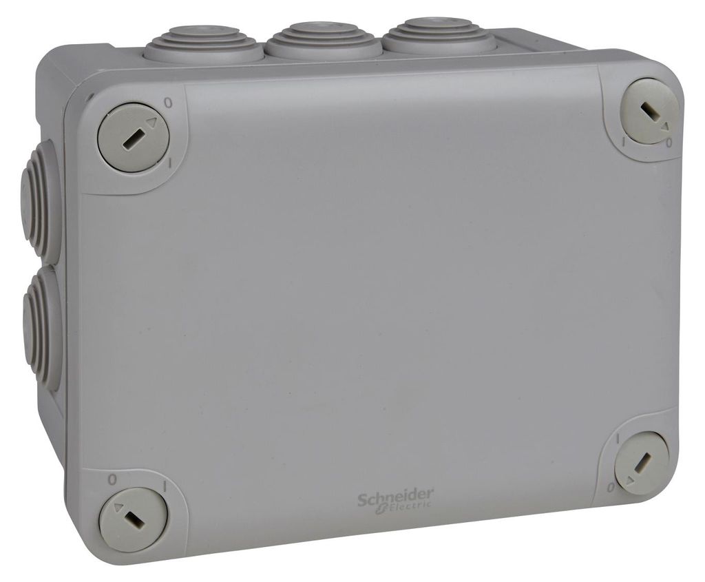 Schneider Electric ENN05007 Mureva BOX, Abzweigdose, 10 Tüllen Ø25, 150x105x80mm