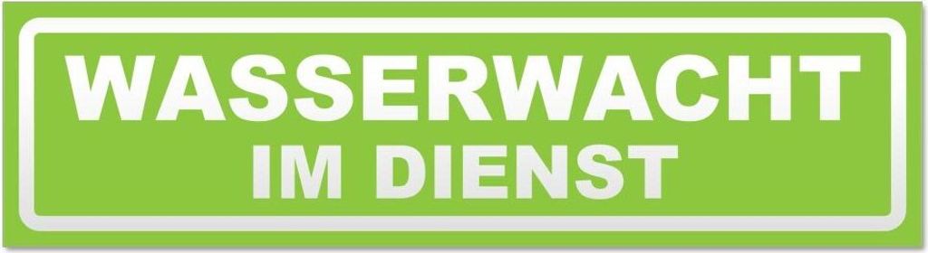 Kiwistar - Autoaufkleber - Lindgrün - 45 x 12 cm - Wasserwacht im Dienst invertiert - Hinweis Aufkleber Sticker für Auto, Kfz, Fahrrad, PKW, LKW