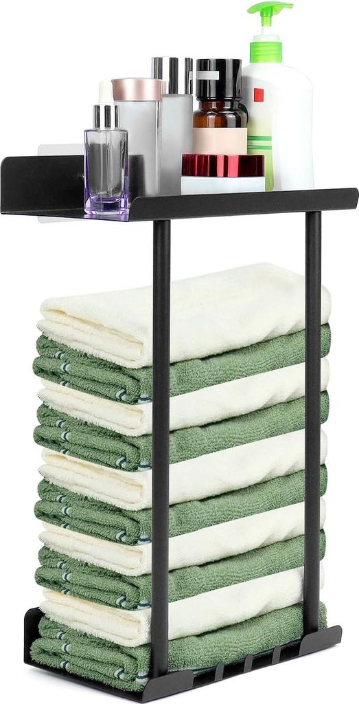 Handtuchhalter & -haken aus Kohlenstoffstahl, Wandmontage, 8x37,5x15 cm, ideal für Badezimmer und Küche