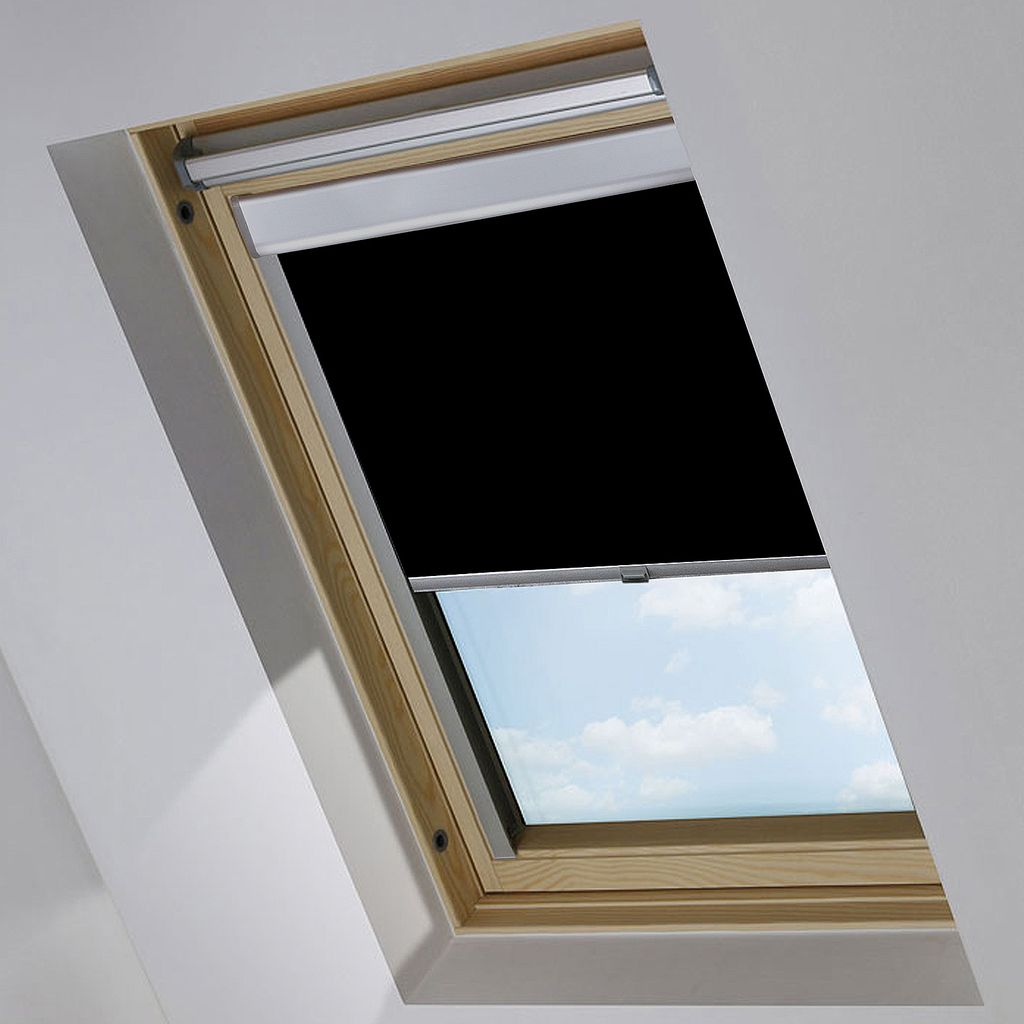 Dachfensterrollo Verdunklungsrollo Dachfenster Sonnenschutz Rollo ohne Bohren DE 