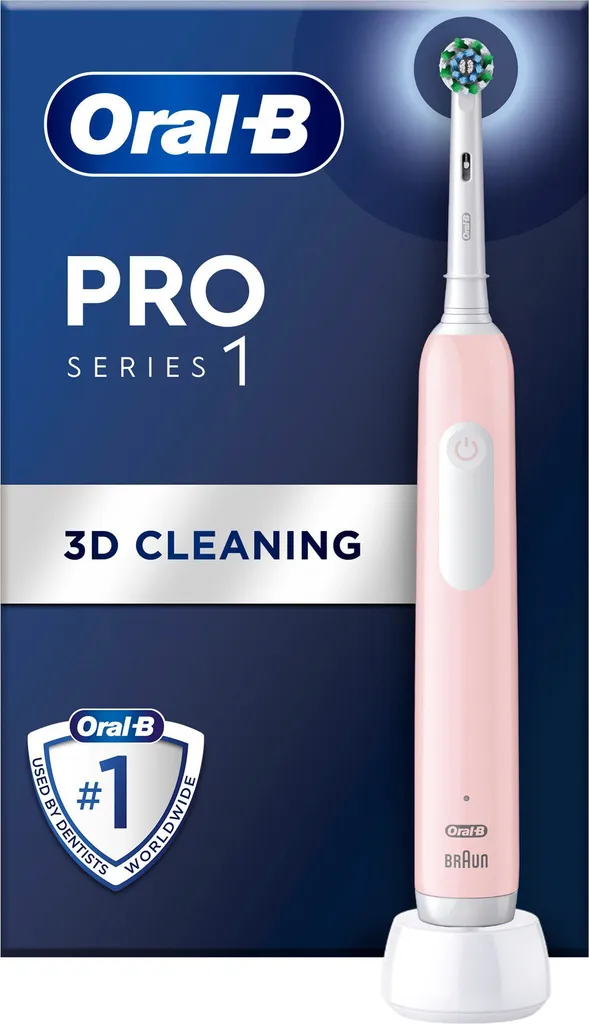Oral-B Pro Series 1 Brosse à dents Rose avec capteur de pression intégré
