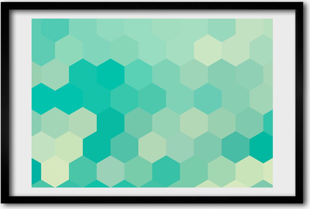 Bild 60x40 MDF-Rahmen, Wandkunst geometrischer Hintergrund