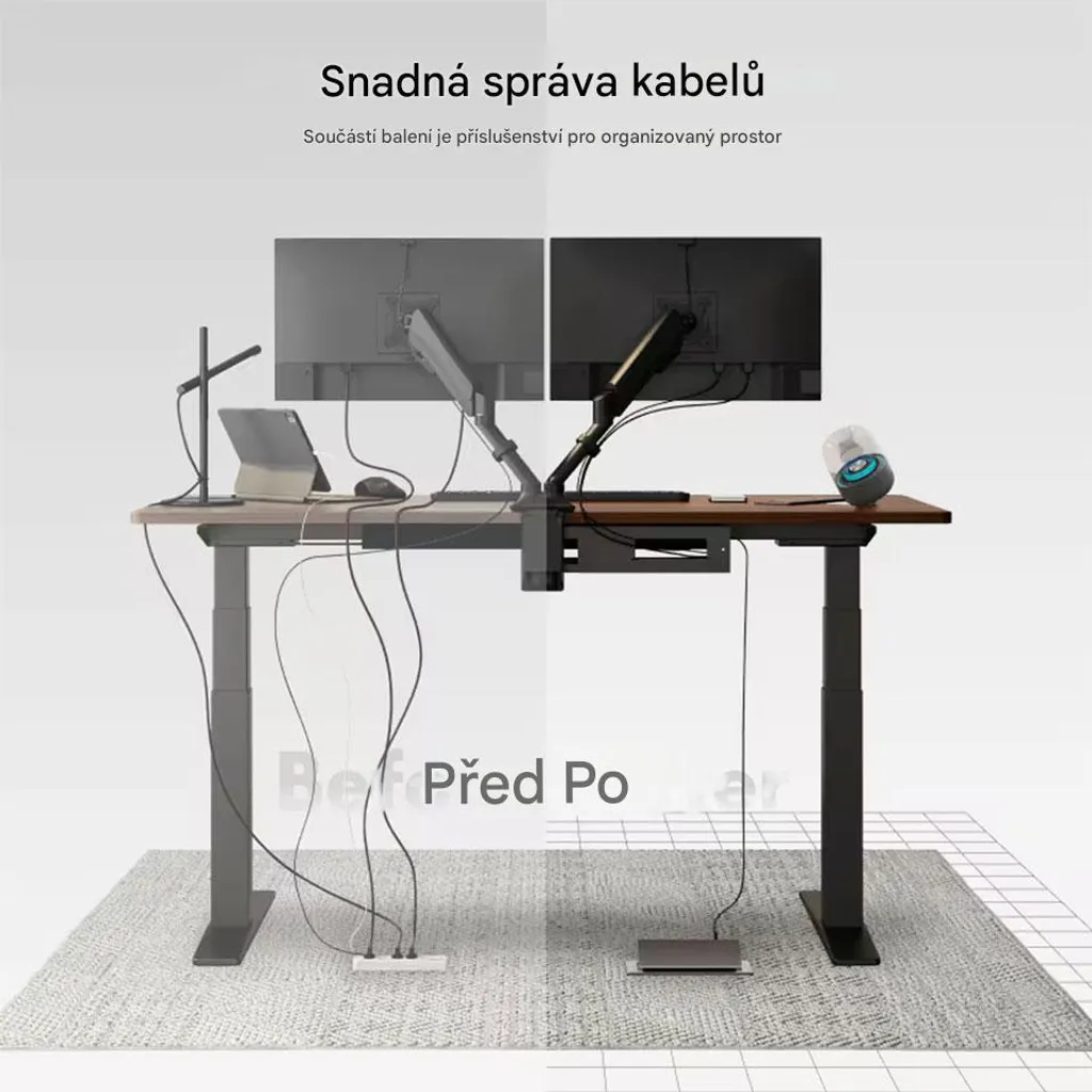 Bureau assis debout E7B-Pro-EUV3 Premium Noir - Cadre motorisé robuste