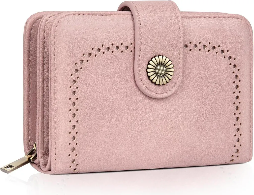 TEUEN Porte-monnaie Femme Vintage Grand Compagnon RFID en Cuir Noir