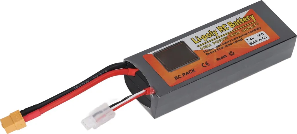 Accu LiPo 2S 7,4V 6000mAh 30C Connecteur XT60 pour Quadricoptère RC