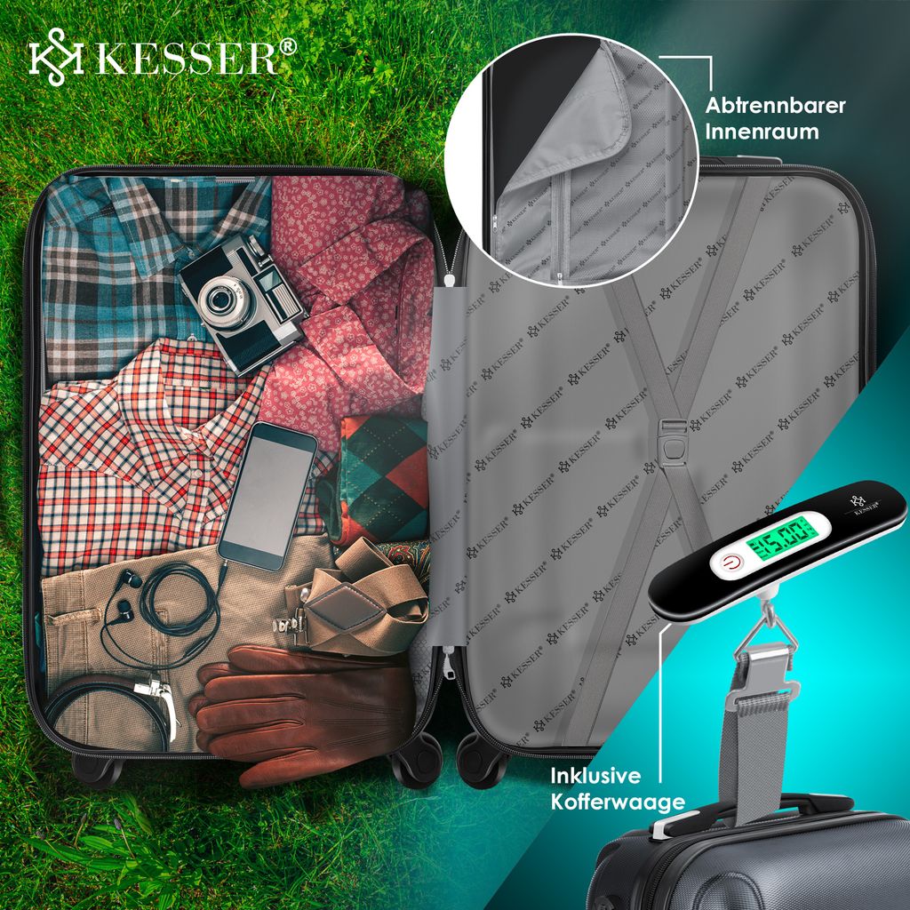 KESSER® Reisekoffer Hartschalen-Koffer Inkl. Kofferwaage + Produktbild 9