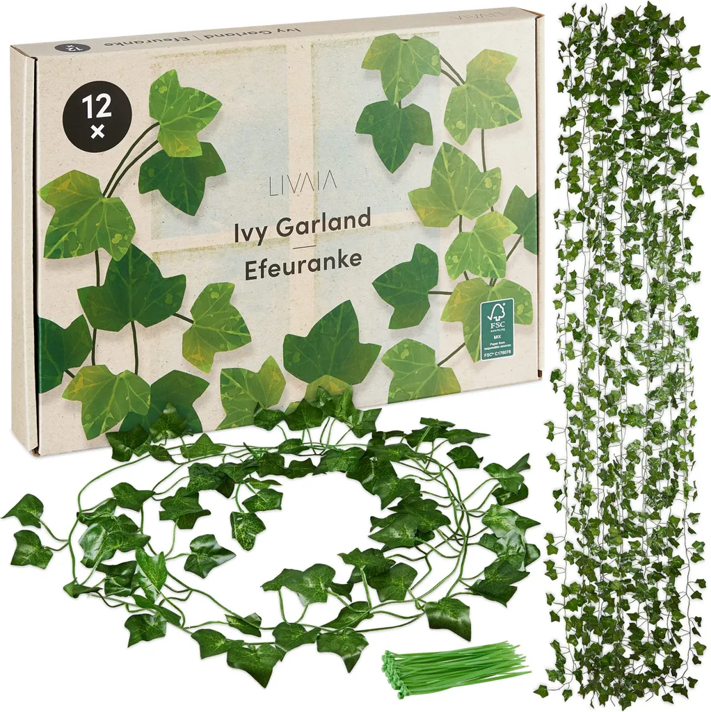 Plantes artificielles tombantes lot de 12 lianes souples de 200 cm