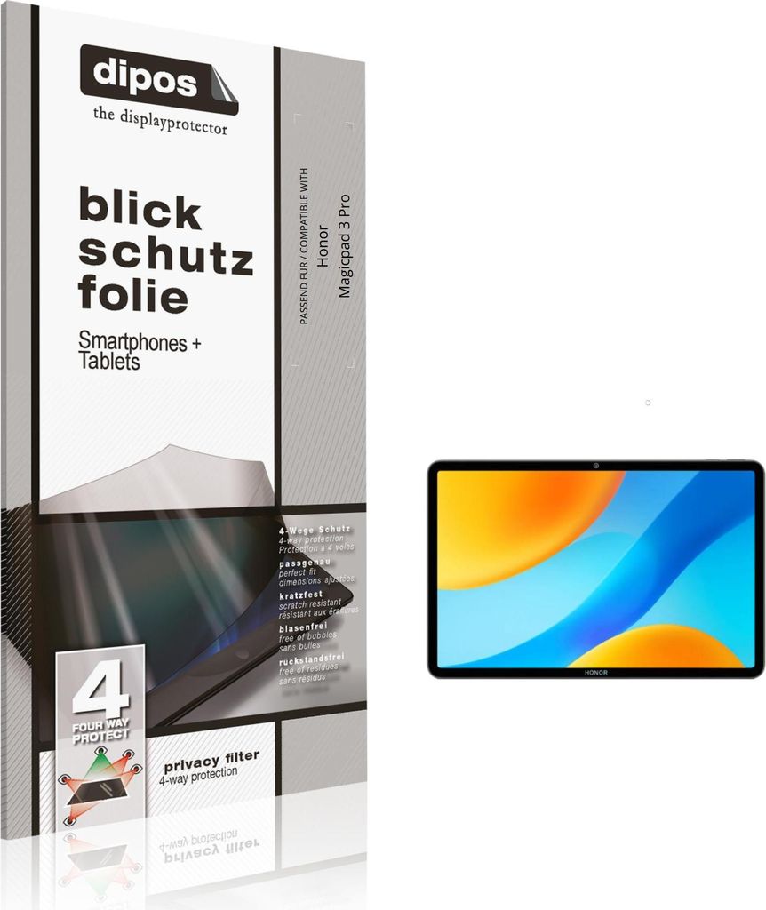 Blickschutzfolie für Honor Magicpad 3 Pro matt Schutzfolie Folie Display Schutz dipos