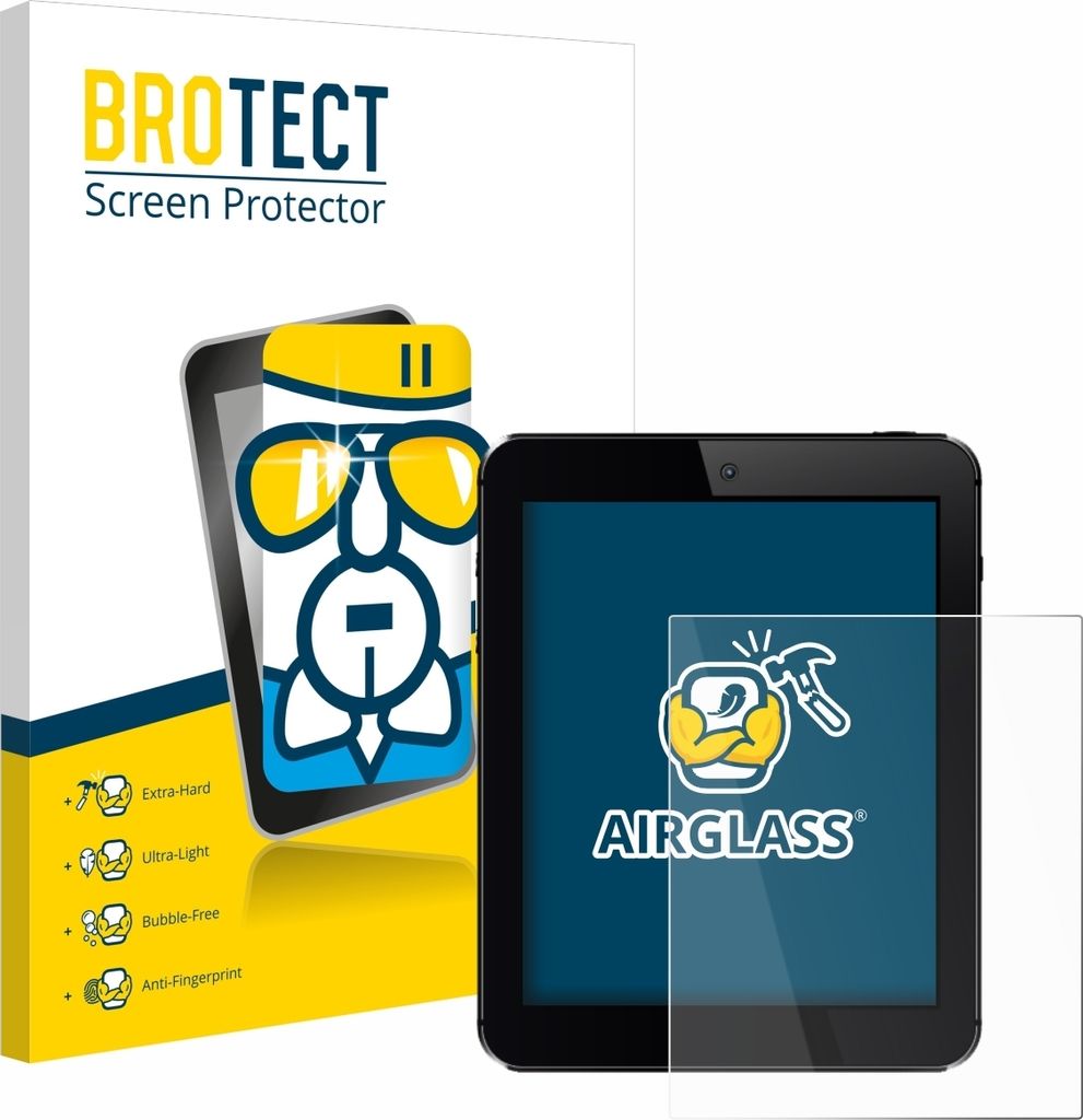 BROTECT Schutzglas für Tablets mit 35.6 cm (14 Zoll) Displays 310 x 175 mm Schutzfolie Panzer Folie Glas Display Schutz klar