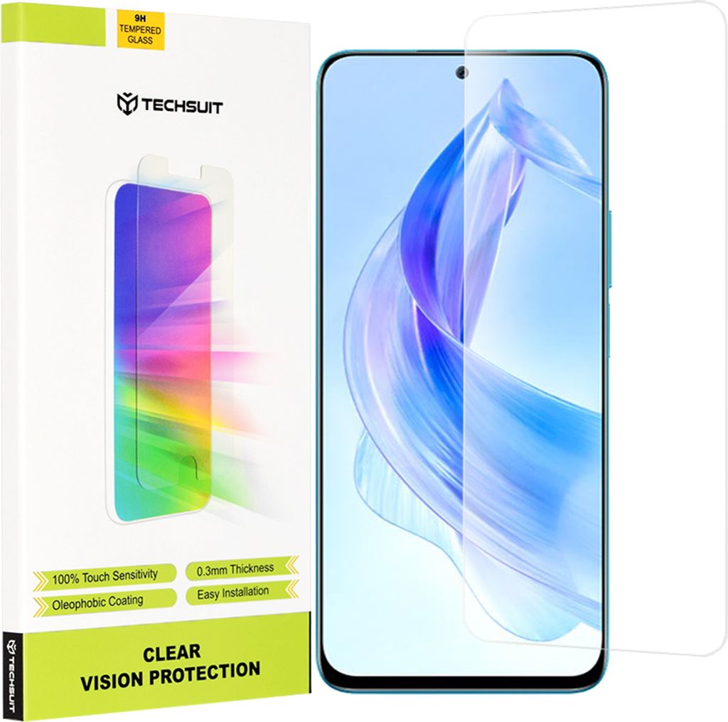 Techsuit Clear Vision Glass Displayschutzfolie für HONOR 90 Lite - Transparent