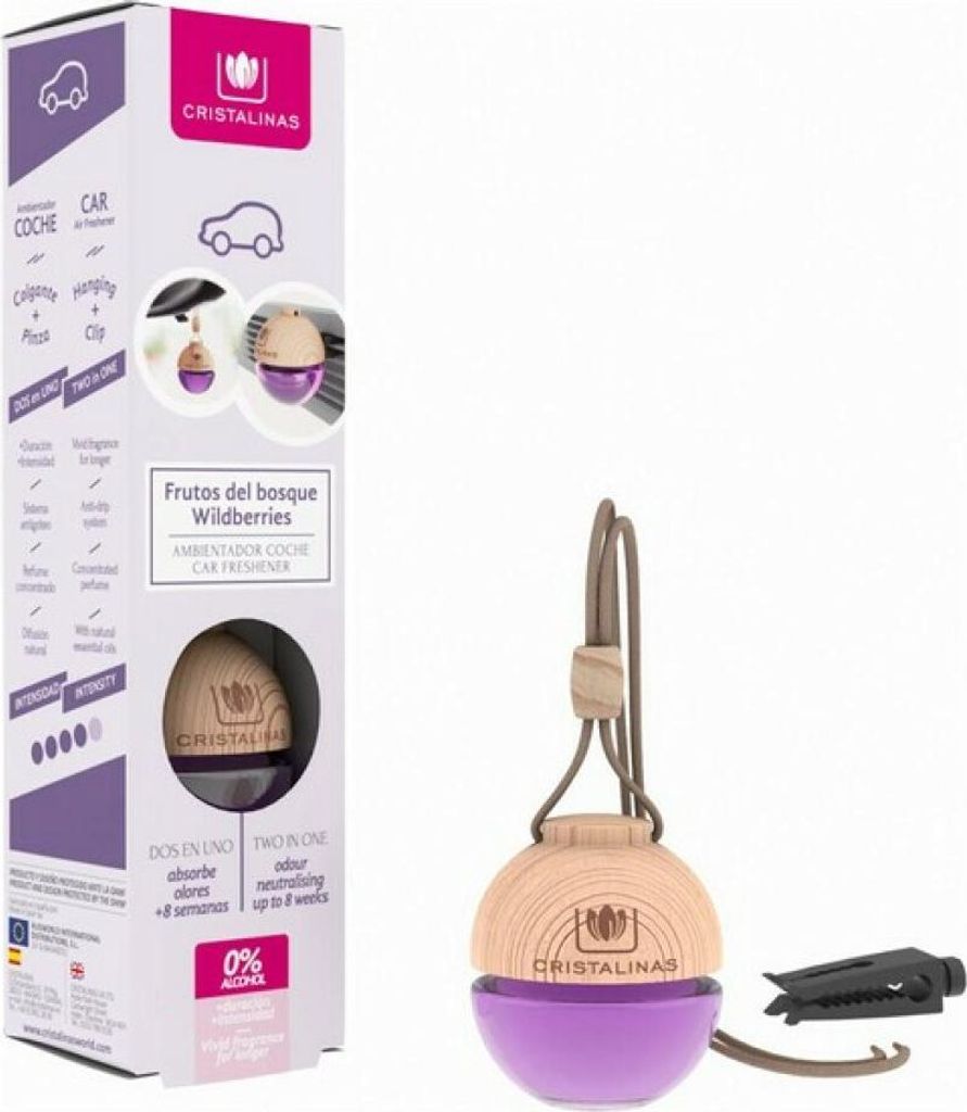 Cristalinas Car air freshener Fruits of the Forest 6 ml, Lüfterstaberfrischer, Hängend, Vent, Violett, Holz, Fruits of the Forest, 6 ml, 56 Tag(e)
