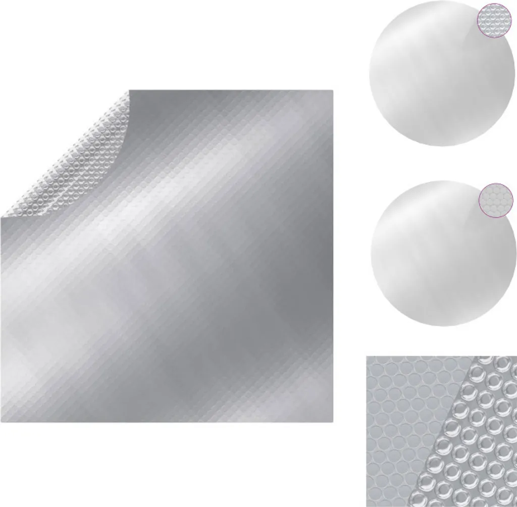 vidaXL Copertura Piscina Argento 549 cm PE | Telo Solare Termico Economico