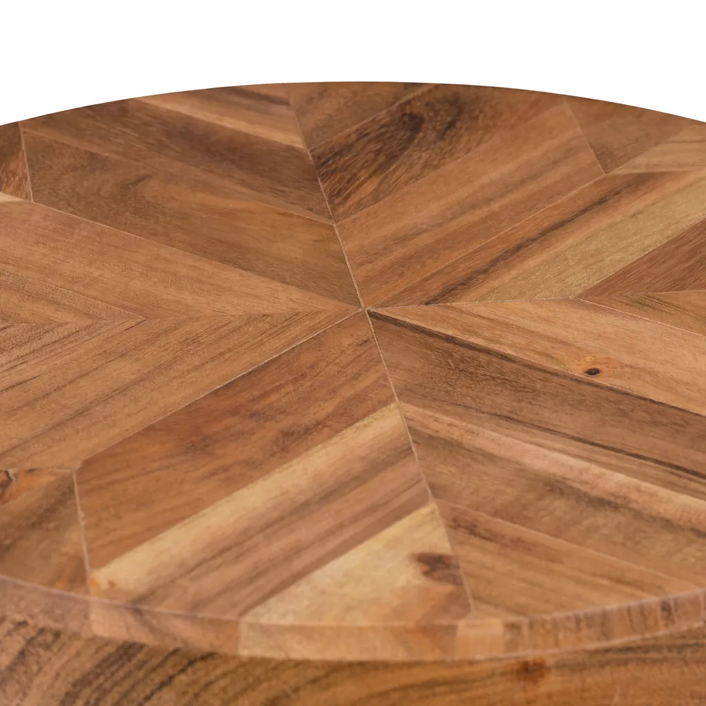 Support fleurs en acacia pour protéger le sol - Tabouret bois rétro