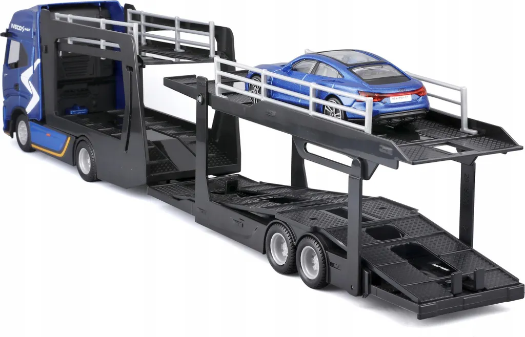 Coffret Dépanneuse IVECO S-WAY et Voiture Audi RS E-Tron GT 1/43 Bburago