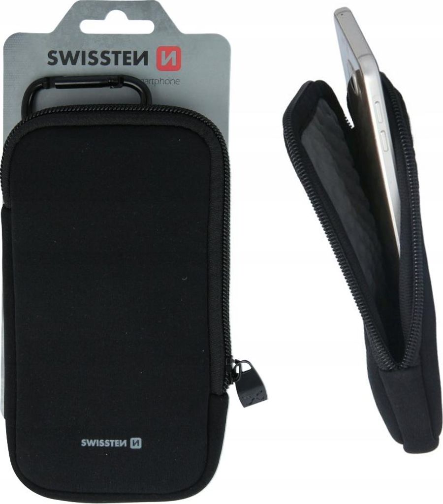 Swissten 65400200, Beuteltasche, Universal, 16,3 cm (6.4"), Schwarz