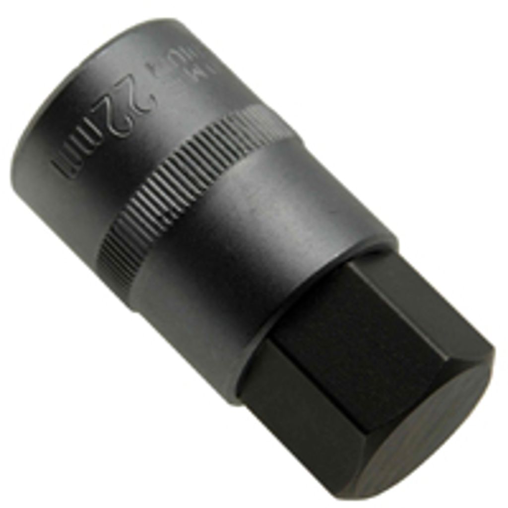 22 mm Stecknuss 6-kant Steckschlüssel-Einsatz Innensechskant 1/2" Cr-V (S2) L55