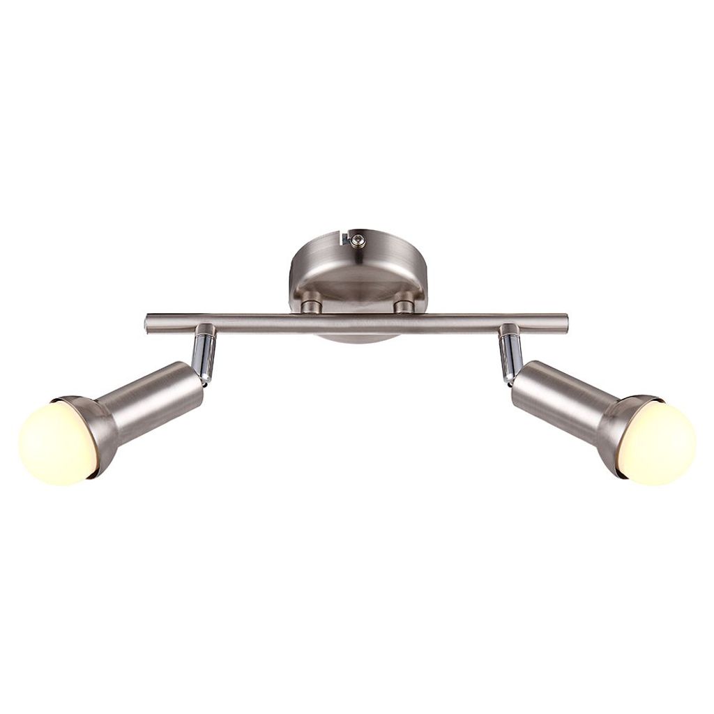 Globo Strahler Strahler Nickel Matt, Chrom, 2Xe14 Led 56044-2