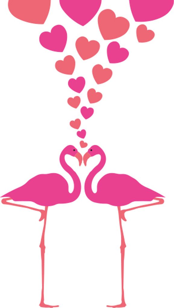 Postkarte - luminous - Love Flamingos Produktbild 