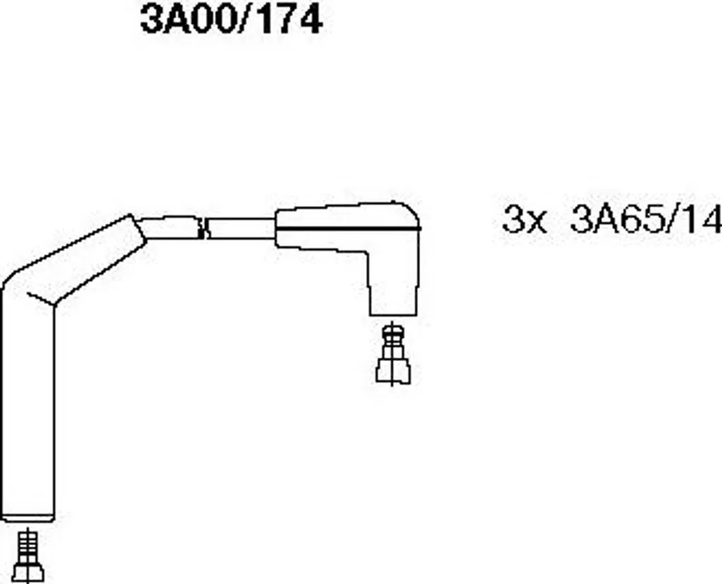 BREMI 3A00/174 Kit Cavi Candela Matiz Spark 0.8 - Ricambio OE 96291306