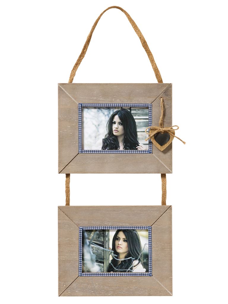 Walther, QY215L,Bavarian Heart Galerierahmen, 2X10X15 cm, blau/weiss