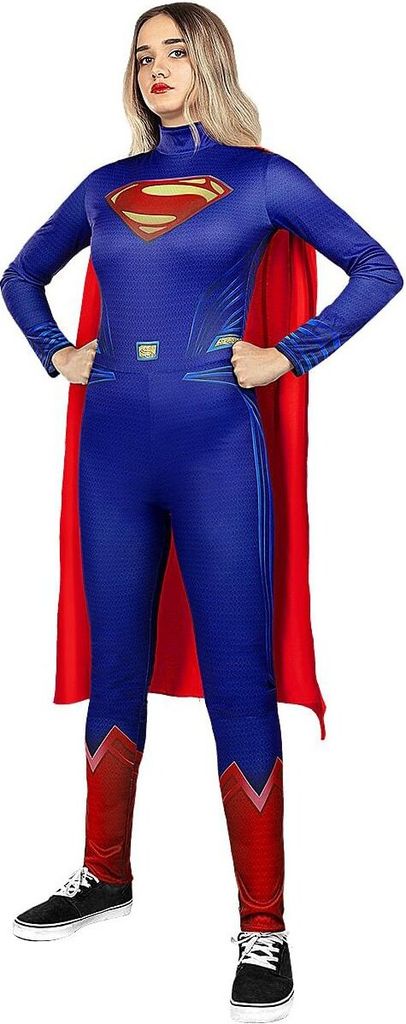 Funidelia Supergirl Kostüm 100% OFFIZIELLE für Damen Größe XL Kara Zor-EL, Superhelden, DC Comics - Farben: Bunt, Zubehör für Kostüm - Lusti...
