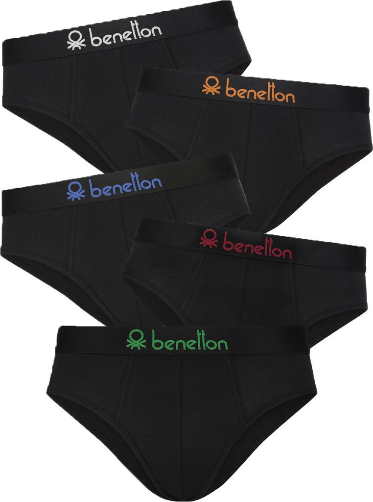 Benetton 5er Pack Herren Slips, hautfreundlich und angenehm
